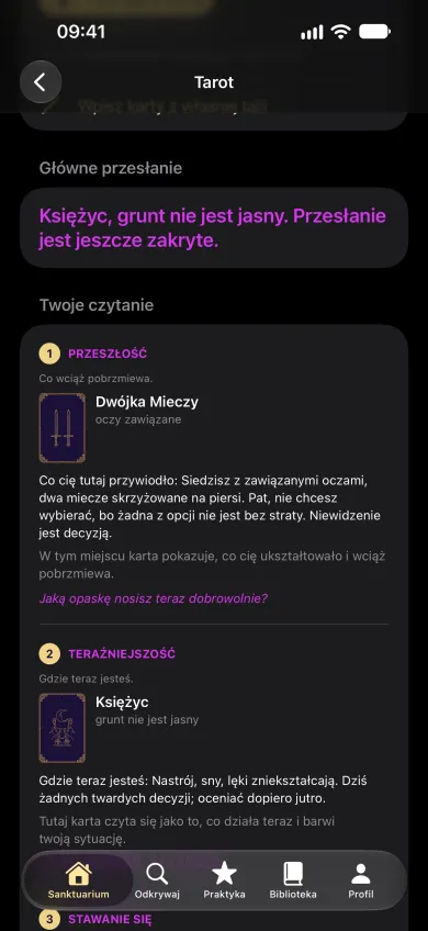 Rozkład tarota z interpretacją każdej pozycji